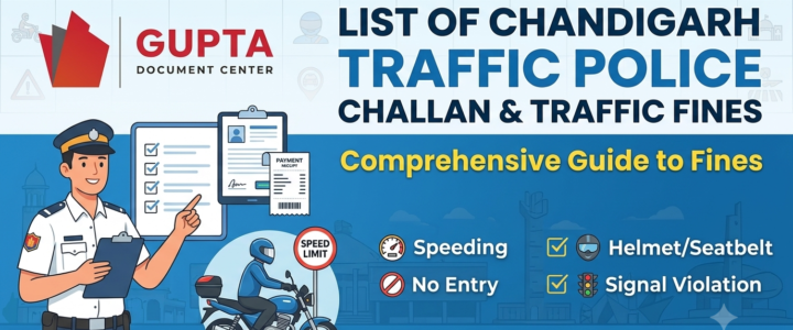 List of Chandigarh Traffic Police Challan & Traffic Fines
