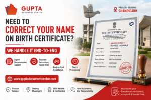 Name Correction in Birth Certificate in Chandigarh