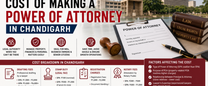 Cost of Making a Power of Attorney in Chandigarh